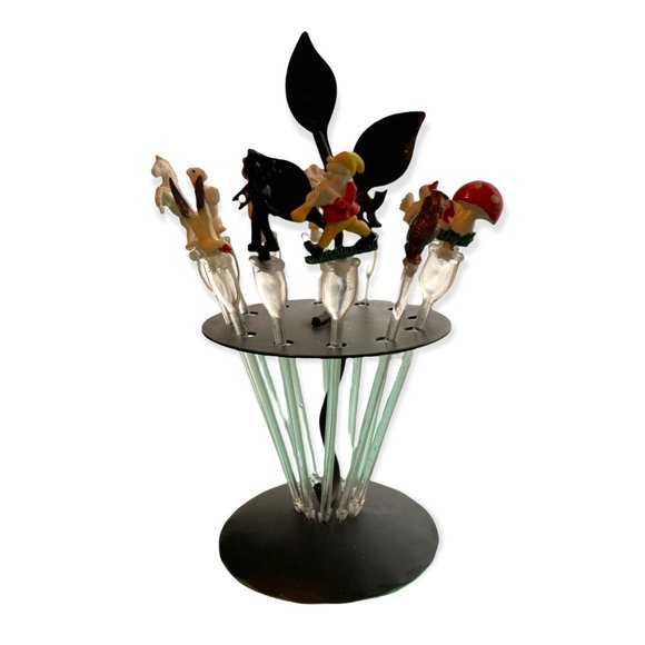 ON HOLD West German Fairytale Midcentury Cocktail Stirrers - Picture 5 of 6